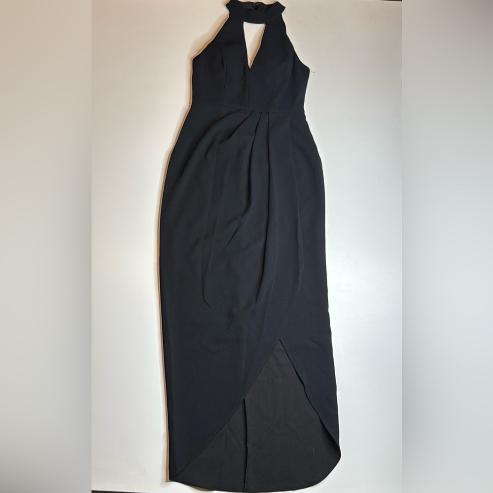 Xscape Elegant Black Halter Dress